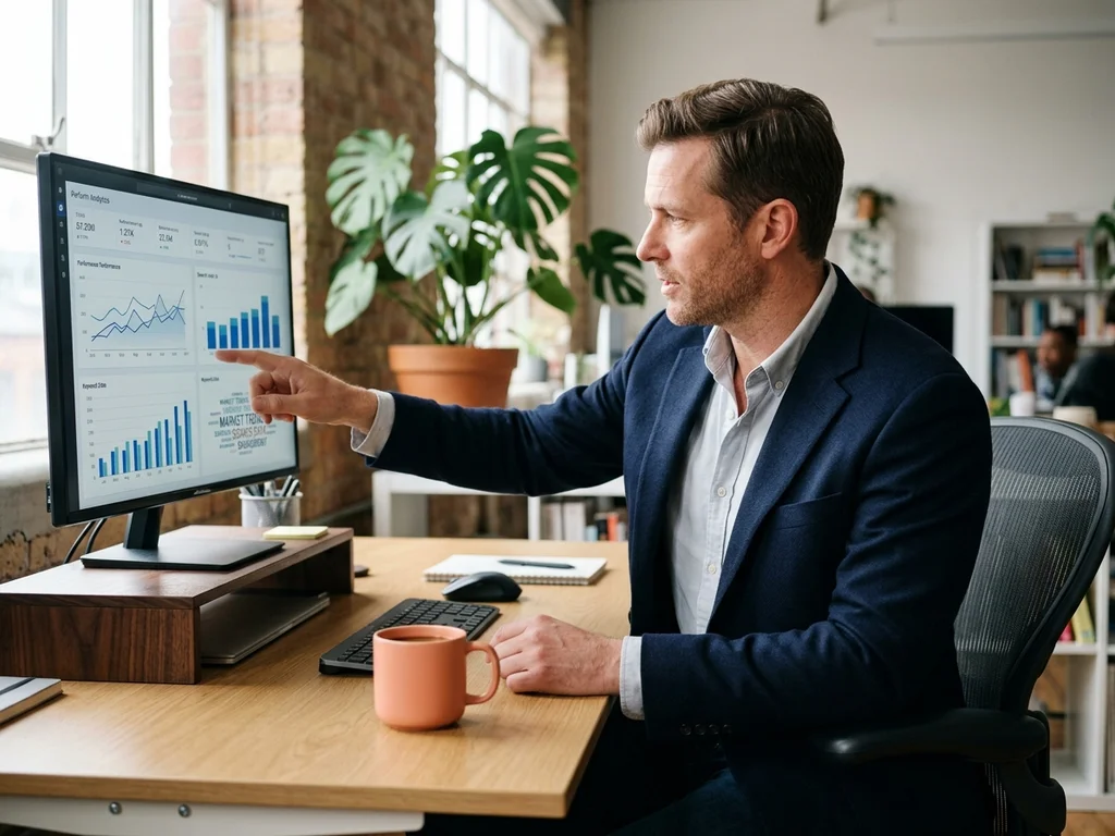 Expert SEO analysant des donn�es de performance pour acc�l�rer la croissance digitale d'un client.